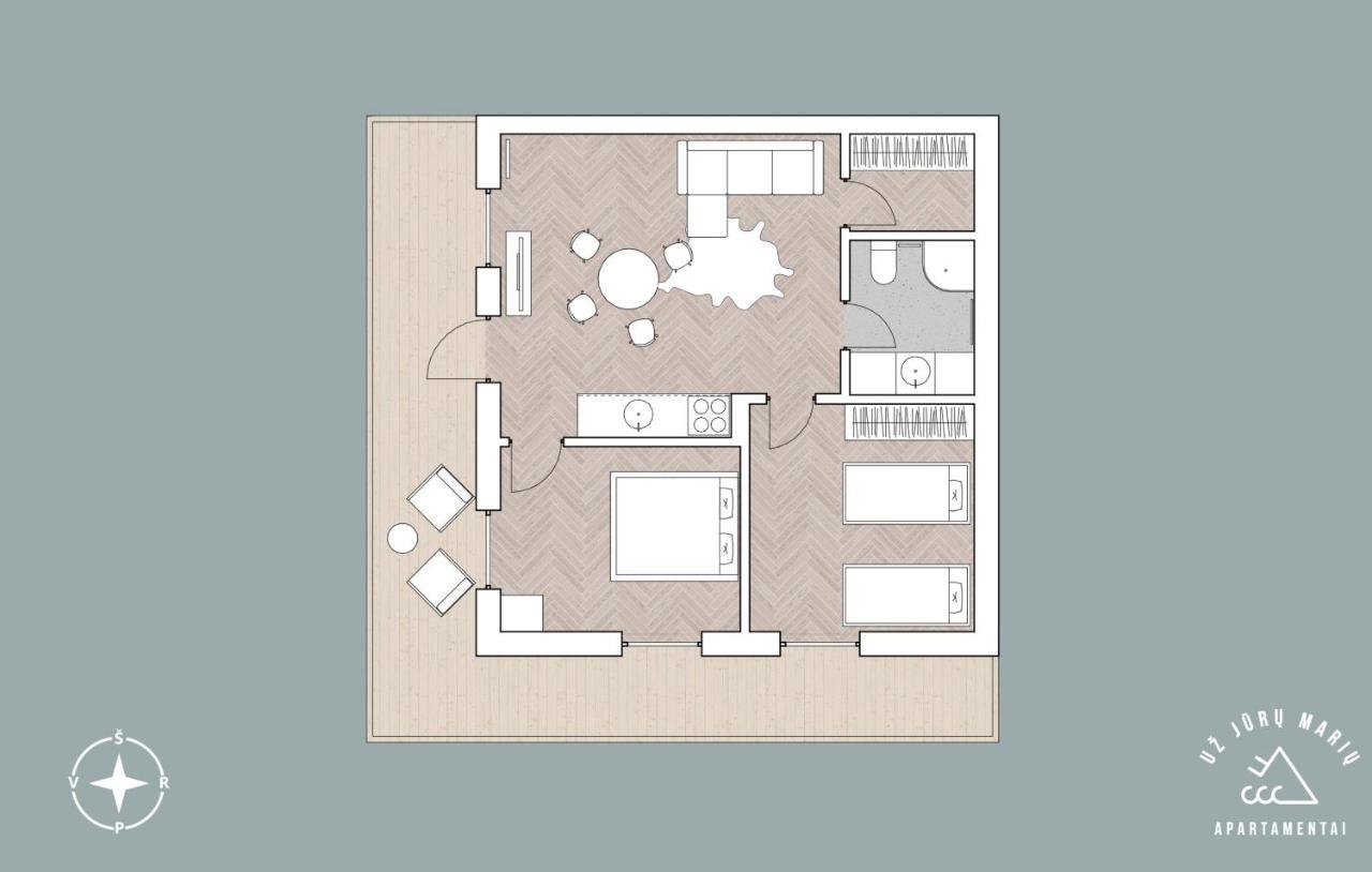 Apartmán Uz Juru Mariu Juodkrantė Exteriér fotografie